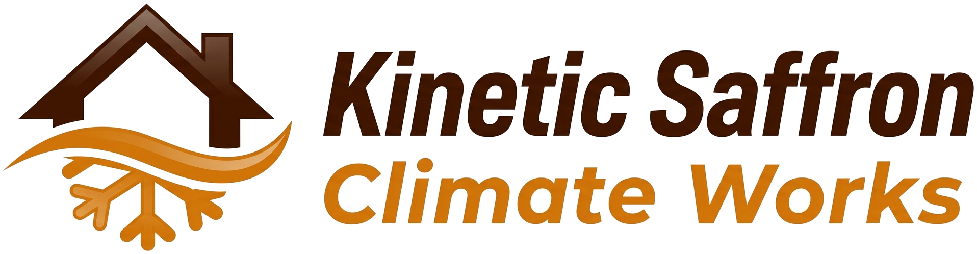 Kinetic Saffron Climate Works logo